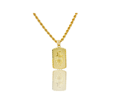 10K  Gold Dog-Tag Style w/ Arrow Head