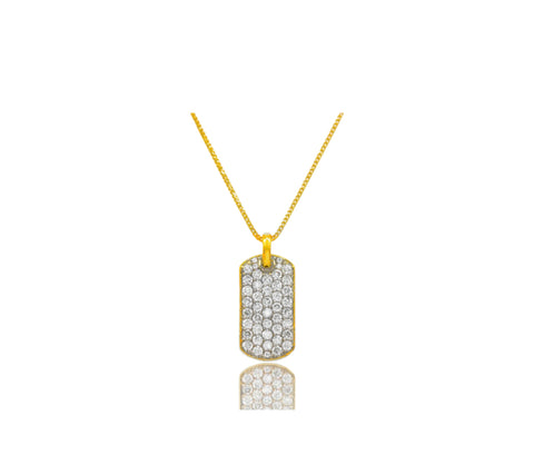 18K Signature ARK Two-Tone Diamond Tag