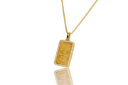 24K Swiss Bullion in 18K Diamond Bezel