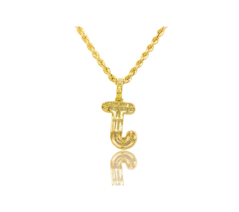 Diamond Baguette “J” Initial