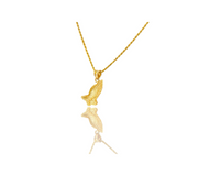 14K Yellow Diamond-Cut Prayer Hands