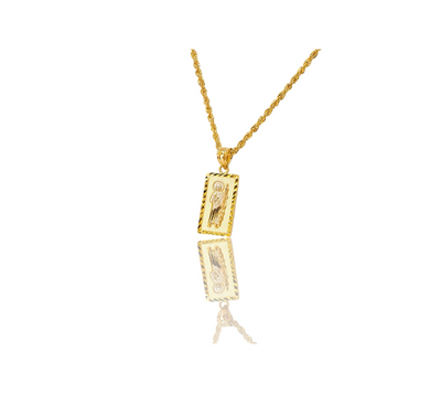 14K Mini Two-tone YW Saint Jude