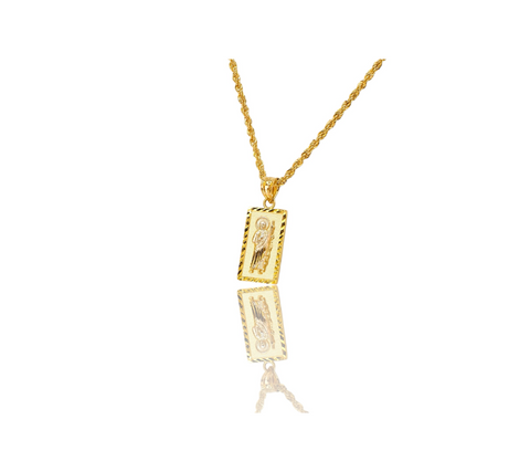 14K Mini Two-tone YW Saint Jude