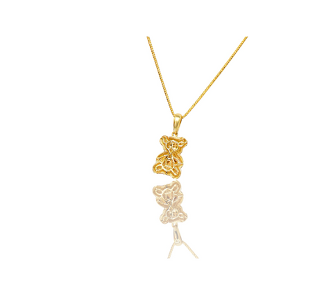14K Two-Tone Mini Bear