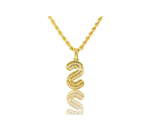 Diamond Baguette “S” Initial