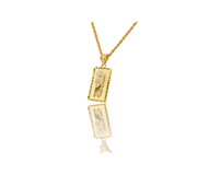 14K Two-tone Diamond Cut Saint Jude