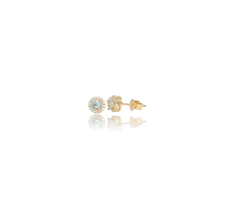 14K Aquamarine & Diamond