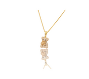 14K Two-Tone Mini Bear