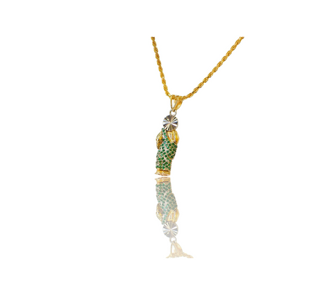 NEW 14K Micro Green Emerald St. Jude