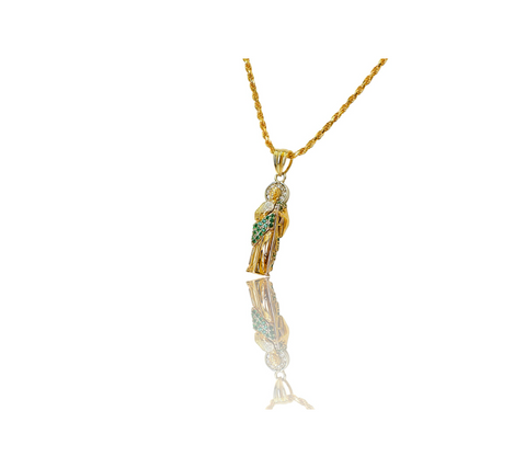 NEW 14K Micro Green Emerald St. Jude