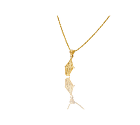 14K Yellow Mini Virgin Mary