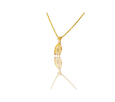 14K Mini Two-tone YW Virgin Mary