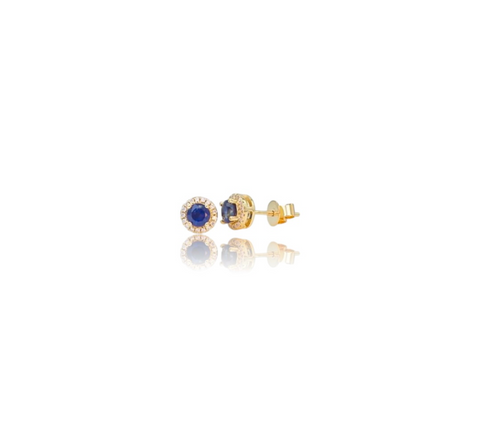 14K Blue Sapphire & Diamond