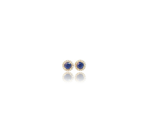 14K Blue Sapphire & Diamond