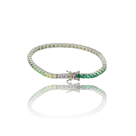 Endless Green Prong Set Tennis S925