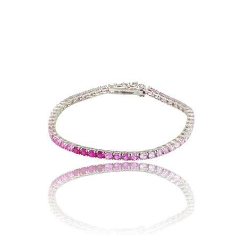 Endless Pink Prong Set Tennis S925