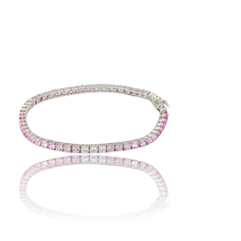 Endless Pink Prong Set Tennis S925