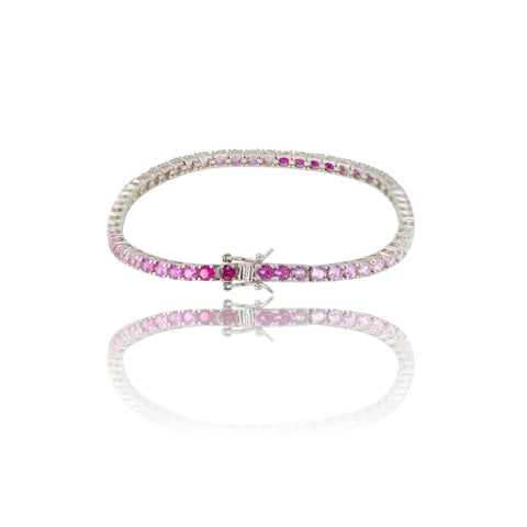 Endless Pink Prong Set Tennis S925