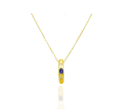 18K Gold & Sapphire Petite Pendant