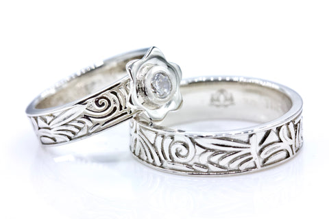 Rose Carved Bands