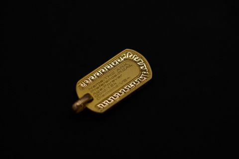 18K Signature ARK Two-Tone Diamond Tag