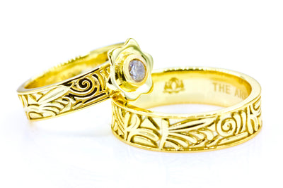 Rose Carved Bands