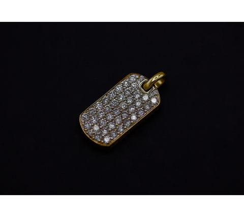 18K Signature ARK Two-Tone Diamond Tag