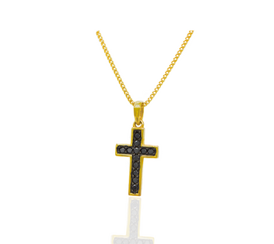 Signature 18K Blk-Diamond Cross