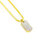 18K Signature ARK Two-Tone Diamond Tag