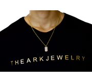 18K Signature ARK Two-Tone Diamond Tag