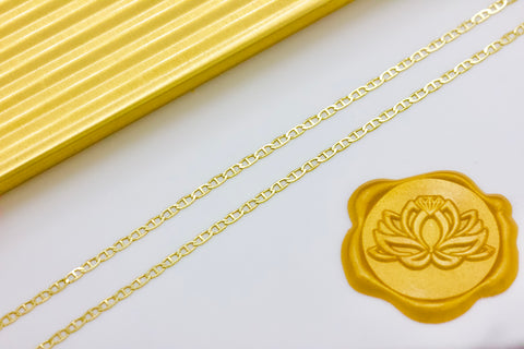 Gold Solid Mariner Chain (1.5mm)